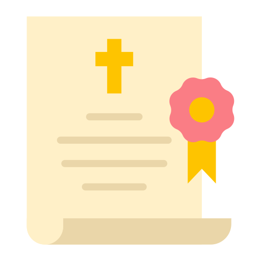 Death certificate Good Ware Flat icon