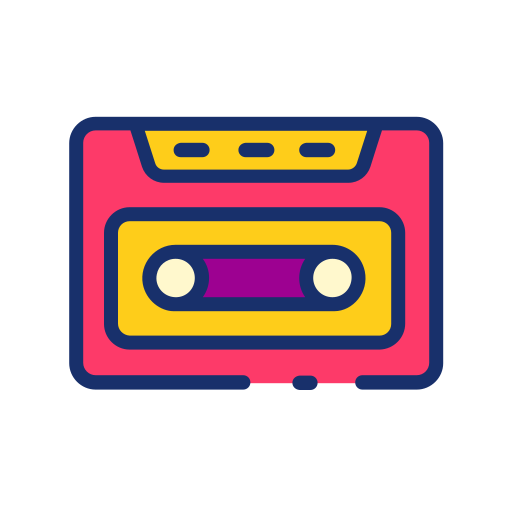 Cassette tape Good Ware Lineal Color icon
