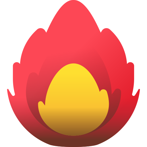 fuego 3D Color icono