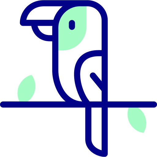 Попугай Detailed Mixed Lineal color иконка