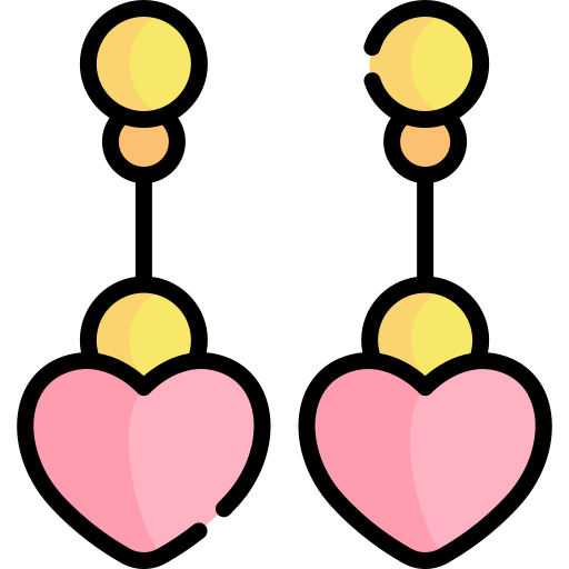 aretes Kawaii Lineal color icono
