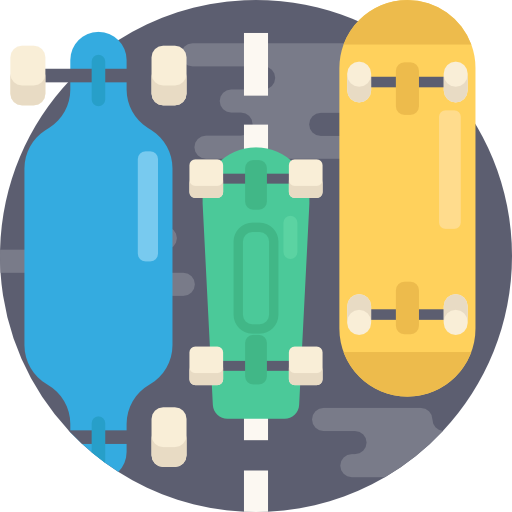 Skateboarding Detailed Flat Circular Flat icon