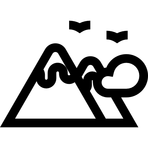 montanhas Basic Straight Lineal Ícone