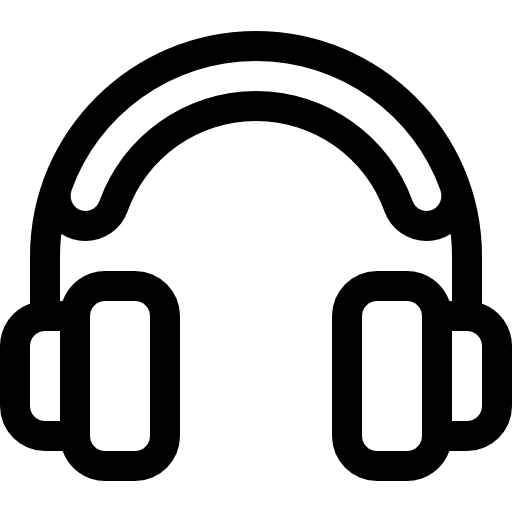 kopfhörer Basic Rounded Lineal icon