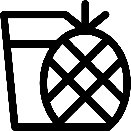 jugo de piña Basic Rounded Lineal icono