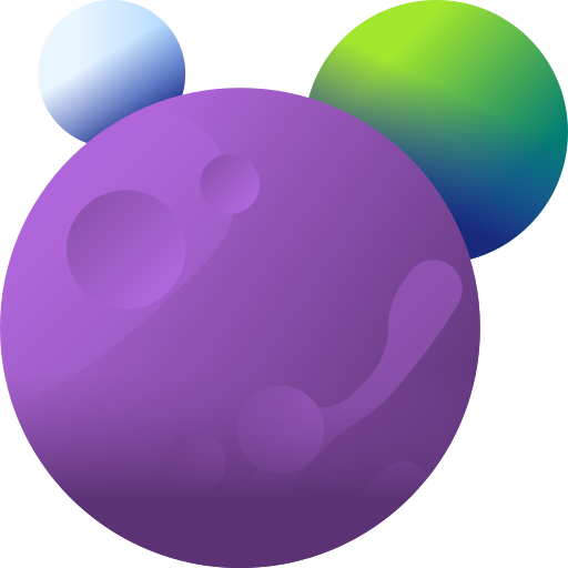 planetas 3D Color icono