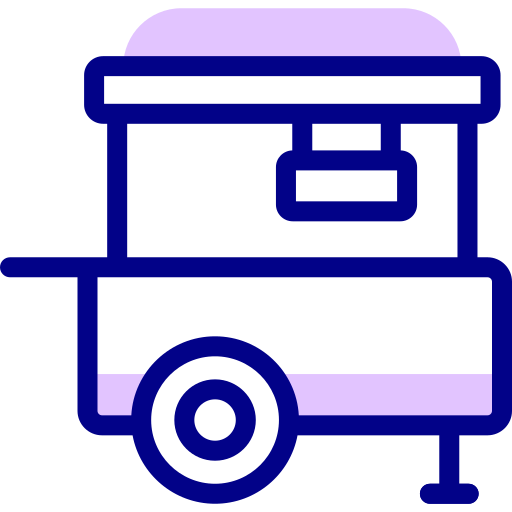 carro de comida Detailed Mixed Lineal color icono