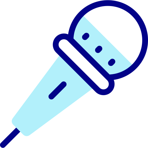 Microphone Detailed Mixed Lineal color icon