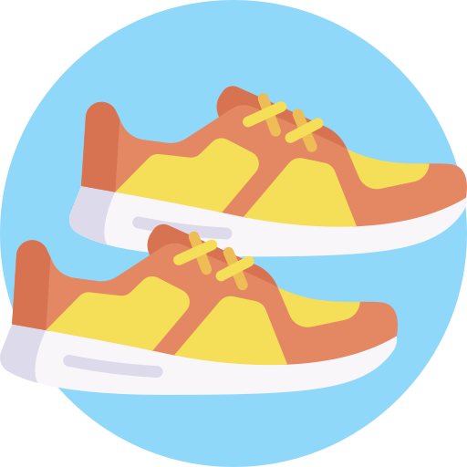 scarpe da ginnastica Detailed Flat Circular Flat icona