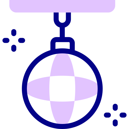 kula dyskotekowa Detailed Mixed Lineal color ikona