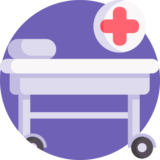 krankenhausbett Detailed Flat Circular Flat icon