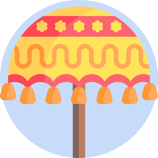 paraguas Detailed Flat Circular Flat icono