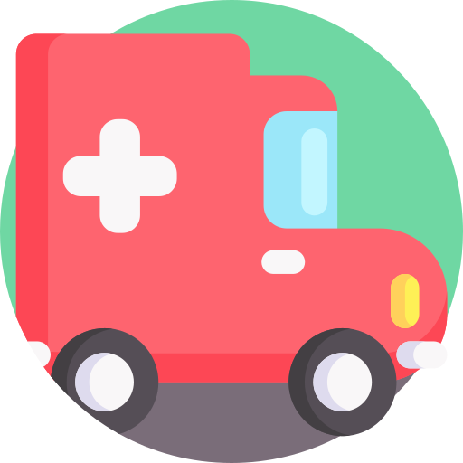 Ambulance Detailed Flat Circular Flat icon