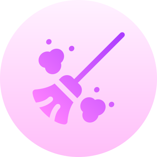 Broom Basic Gradient Circular icon
