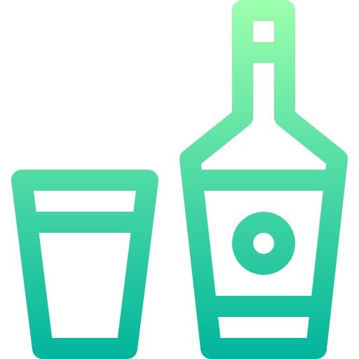 alkohol Basic Gradient Lineal color ikona