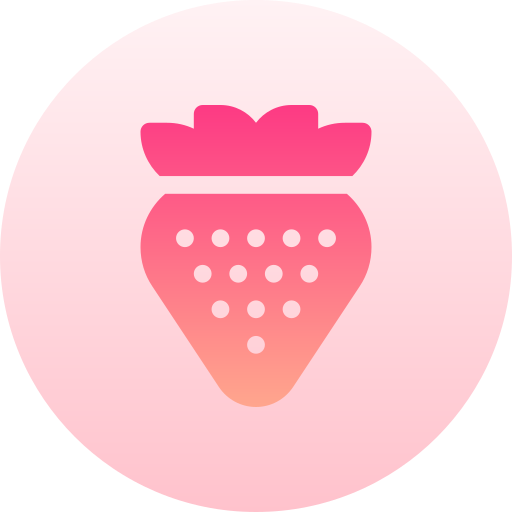 Strawberry Basic Gradient Circular icon