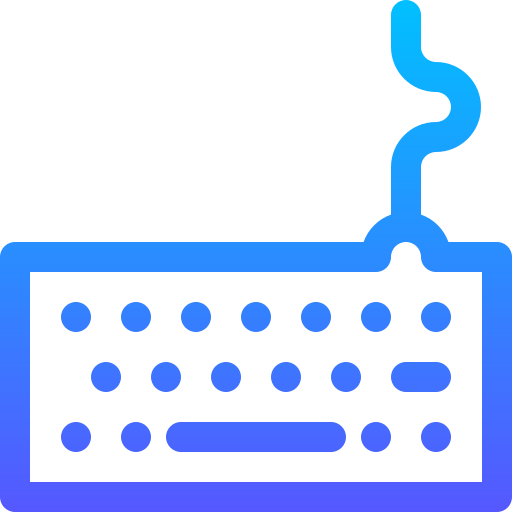 teclado Basic Gradient Lineal color icono
