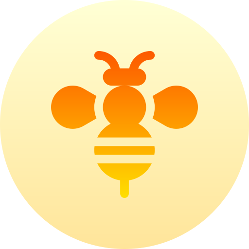 abeja Basic Gradient Circular icono