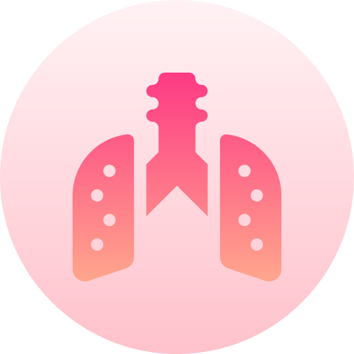 pulmones Basic Gradient Circular icono