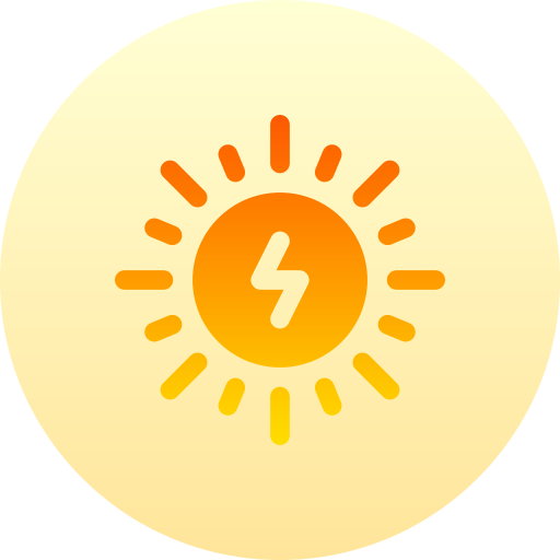 energía solar Basic Gradient Circular icono