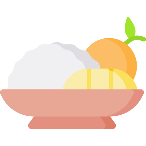 klebreis mit mango Special Flat icon