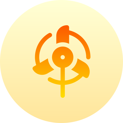 turbina eólica Basic Gradient Circular icono