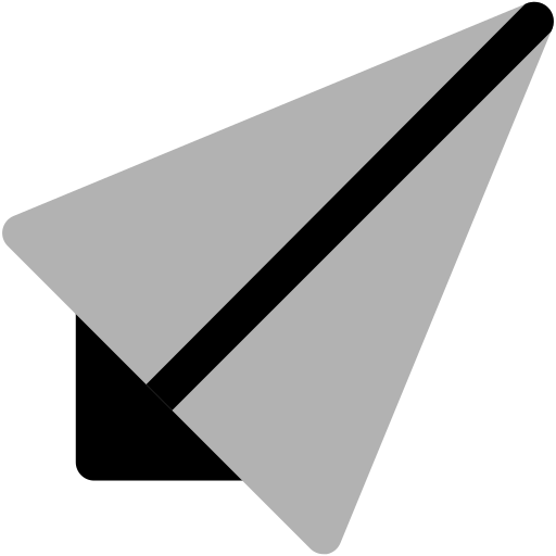 Paper plane Generic Grey icon