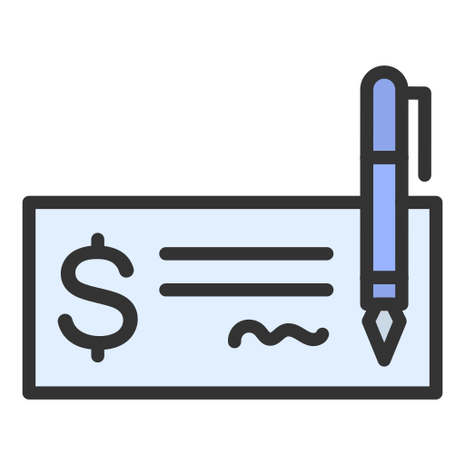 bankcheque Generic Outline Color icoon