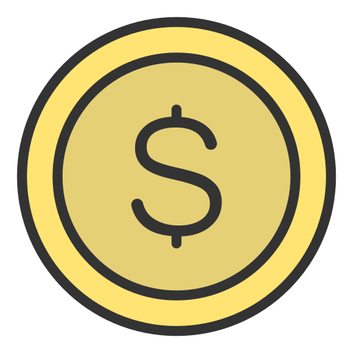moneta dolara Generic Outline Color ikona