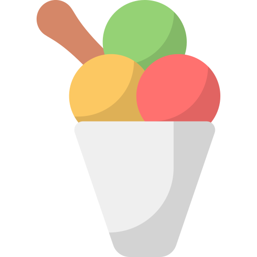 helado con frutas y nueces Generic Flat icono