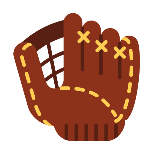 guante de béisbol Generic Flat icono