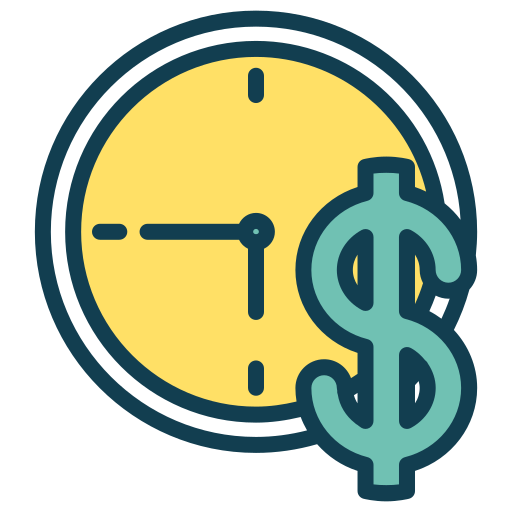 Time is money Generic Outline Color icon