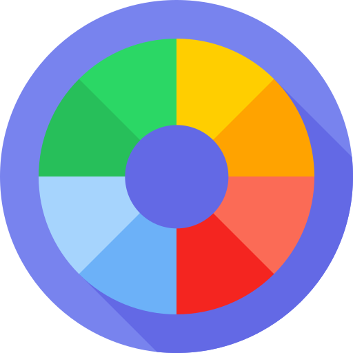 kleurenwiel Flat Circular Flat icoon