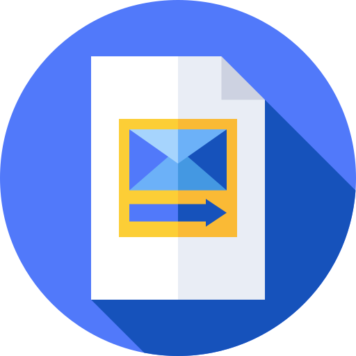verzend mail Flat Circular Flat icoon