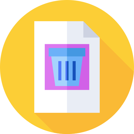 Trash bin Flat Circular Flat icon