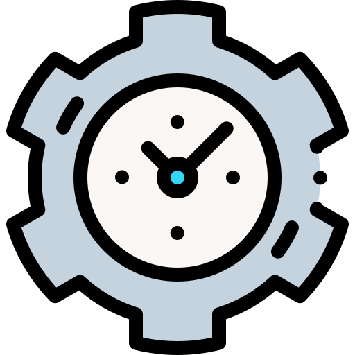 Working time Detailed Rounded Lineal color icon