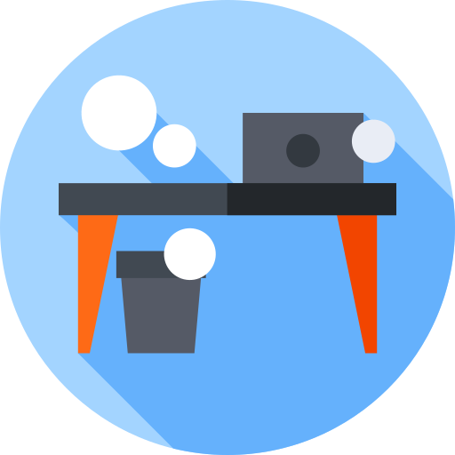 escritorio Flat Circular Flat icono
