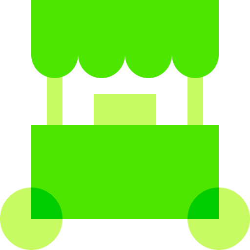 Food cart Basic Sheer Flat icon