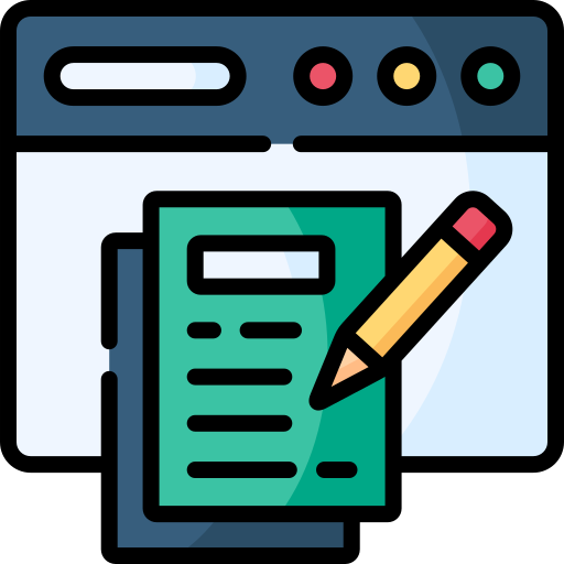 Content writing Special Lineal color icon