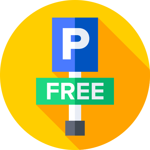 gratis parkeren Flat Circular Flat icoon