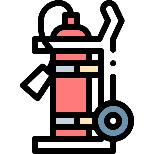 消火器 Detailed Rounded Lineal color icon