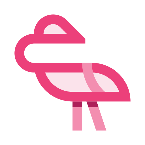 フラミンゴ Generic Outline Color icon