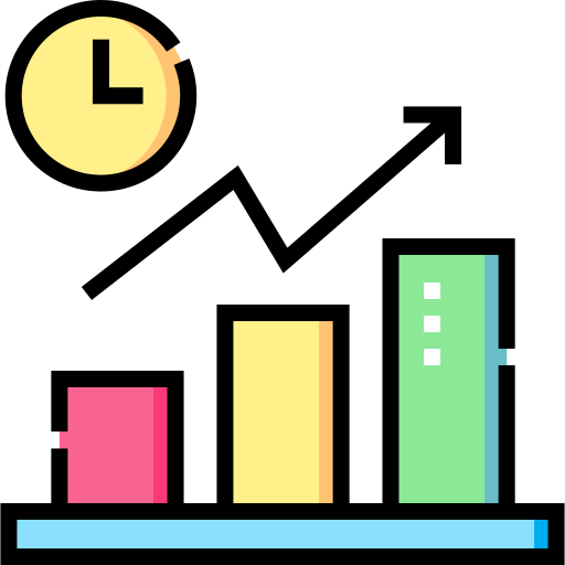 Bar chart Detailed Straight Lineal color icon
