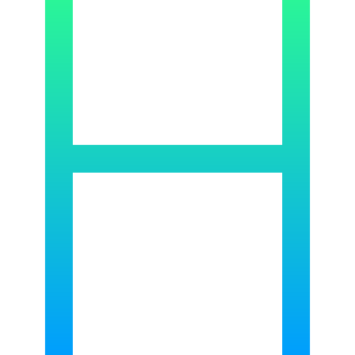 alfabeto Super Basic Straight Gradient icono