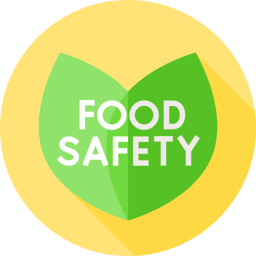 Food safety Flat Circular Flat icon