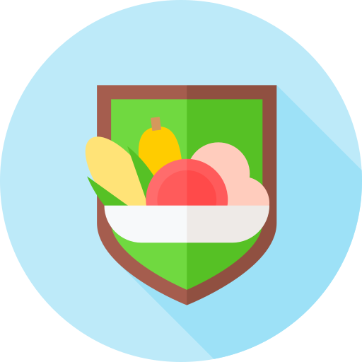 voedselveiligheid Flat Circular Flat icoon