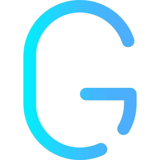 alfabet Super Basic Omission Gradient icoon