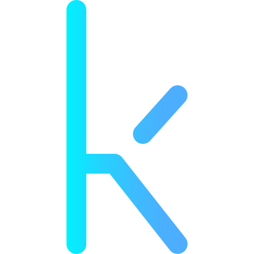 alfabeto Super Basic Omission Gradient icona