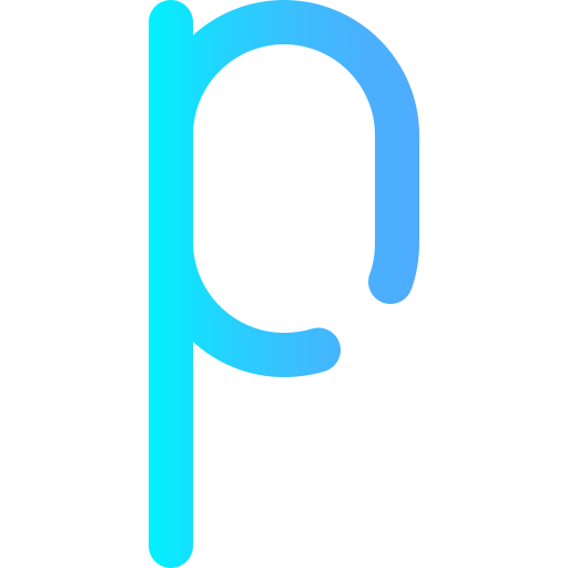 alfabeto Super Basic Omission Gradient icona