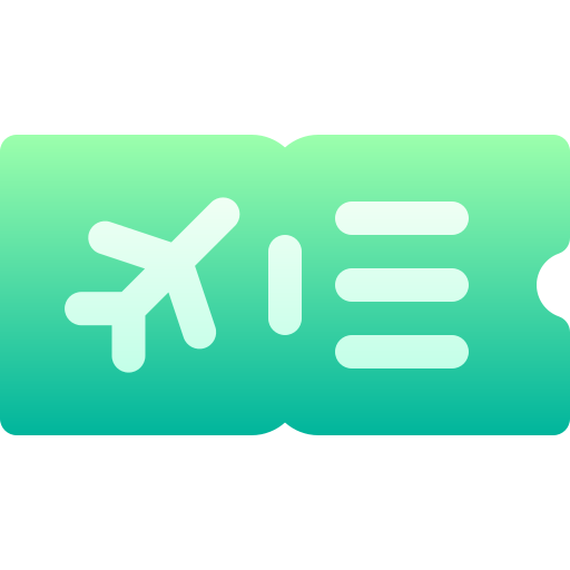 billete de avión Basic Gradient Gradient icono